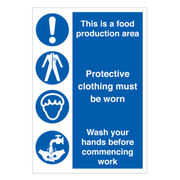 This Is A Food Production Area Sign